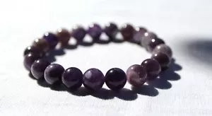 Handmade Stretch Bracelet - 10mm Amethyst - 18cm -Serenity-Calm-Peace-Balance - Picture 1 of 2