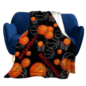 Super Soft Basketball Blanket Lightweight 80"x60" Big for Adults Basketball 1 - Picture 1 of 8