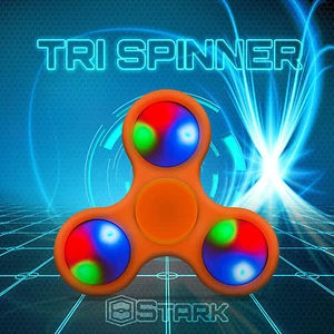 LED NARANJA Spinner Mano Tri Calmante Escritorio Enfoque Juguete EDC TDAH Autismo NIÑOS ADULTOS x1 - Imagen 1 de 5