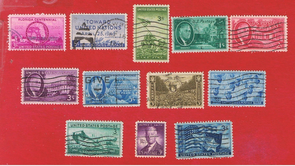 #927-38  VF used  1945 Commemorative's  complete   Free S/H - Image 1 of 1