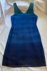 Petite Sophisticates Dress Ladies Size 4 Blue Sleeveless Dress Fully Lined - Picture 1 of 8