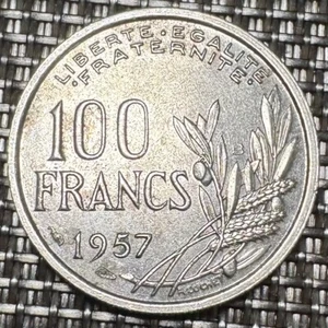 PIECE DE 100 FRANCS COCHET 1957 B (1309) DIFFICILE À TROUVER. - Picture 1 of 2