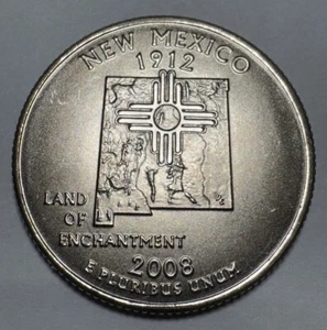 2008-D New Mexico State Quarter 25cent Coin from US Mint Satin Set. Uncirculated - Picture 1 of 6