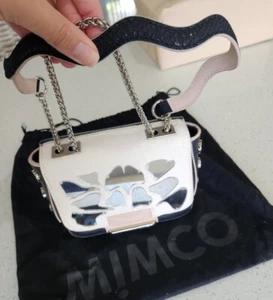 Brand New Mimco Crossbody Bag With Dust BAG Mirror Faux Cowhide - Picture 1 of 21