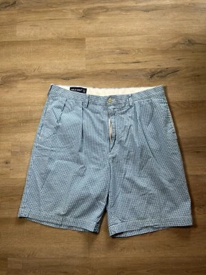 Pantalones Cortos Polo Golf Ralph Lauren Fairway Plisados Para Hombre Cuadros Azul Blanco 36 Foto 1 de 4