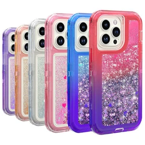 Funda protectora con brillo líquido a prueba de golpes para iPhone 16/15 14 13 12 11 - Imagen 1 de 21