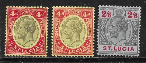 ST LUCIA         SC73-75               MINT LIGHTLY HINGED Cover