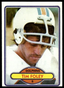 1980 Topps #221 Tim Foley Miami Dolphins - Picture 1 of 2