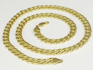 14k Yellow Gold Miami Cuban Curb Link 20" 8 mm 38 grams Chain/Necklace - Picture 1 of 12