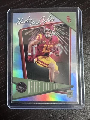 2022 Panini Legacy Under The Lights Drake London Falcons #UL-9 - Image 1 of 2