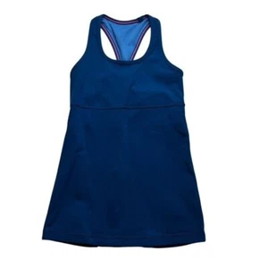 Ivivva Girls Blue and Pink Racerback Activewear Tank Size 8 - Picture 1 of 5