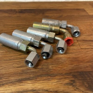 Posten (5) Parker Parflex IL955-4-4 90 Grad Hydraulikschlauch Armaturen Neu - Bild 1 von 7