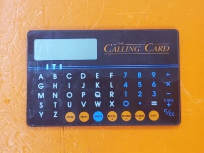 ⭐️⭐️⭐️⭐️⭐️ USED "The Calling Card" Electronic Address Book & Calculator - Image 1 of 2