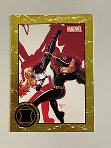 Low # Marvel Greatest Battles 2013 Gold Parallel 02/75 Black Widow V Mockingbird - Picture 1 of 11
