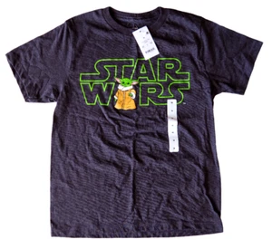 NEW Star Wars Yoda Charcoal Gray Kids' T-Shirt Size M - Imagen 1 de 5
