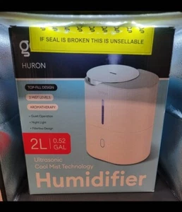 40 Hour Top Fill Cool Mist Humidifiers for Bedroom & Essential Oil Diffuser 2L - Picture 1 of 4