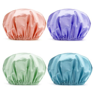Reusable Double-layer Waterproof Shower Cap, Hair Protection EVA Shower Cap