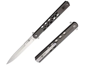 Al Mar Quicksteel Framelock Folding Knife 4" Stainless Blade Steel Construction - Picture 1 of 12