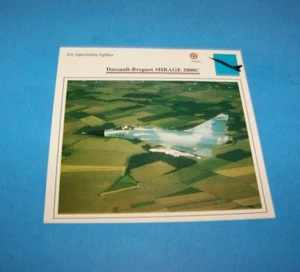 Mirage 2000C France Military Aircraft Photo / Information Card - Picture 1 of 2