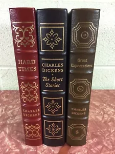 Charles Dickens Set, 3 Easton Sammlerpresse aus Vollleder, Kurzgeschichten - Bild 1 von 13