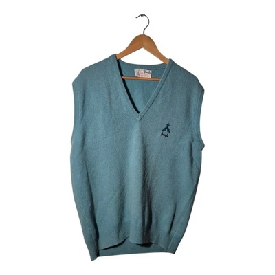 Pringle Scotland Nick Faldo Sport Green Pure Wool Vest Sleeveless Golf Jumper XL - Image 1 of 4