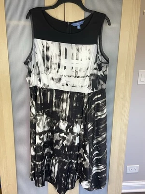 Женское платье со сборками Simply Vera Wang размер XL повседневное трапециевидное свадебное богемное - Изображение 1 из 4