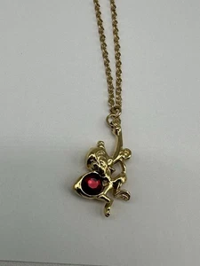 Vintage 1990s Kids Avon Disney Aladdin ABU Gold Tone Necklace - Imagen 1 de 4