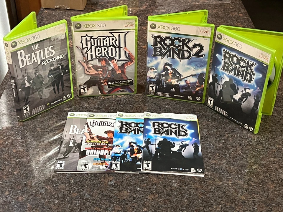 The Beatles Rock Band Guitar Hero Lote 2 (Xbox 360) Completo, Probado y Funcionando Foto 1 de 1