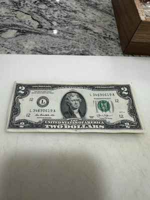 2 DOLLAR BILL  2013 SERIES L (low Numbers) - Image 1 of 2