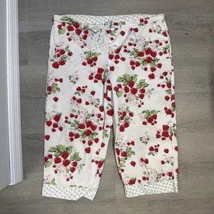 Nick & Nora Lounge Pajama Pants M 100% Cotton Button Tab Drawstring Waist Comfy - Picture 1 of 4