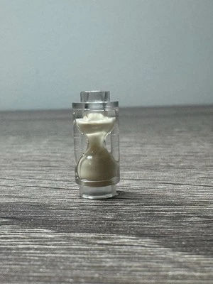Lego Minifigura Transclara, Utensilio Reloj de Arena con Patrón de Arena Tostada Moldeada Nuevo Foto 1 de 2