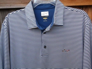 NWOT💥💎 GREG NORMAN 💎💥 PlayDry Short Sleeve Striped Polo Shirt L - Picture 1 of 2