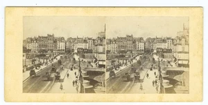 G2130~ FRANCIA - Paris Street & Businesses c1850s/60s Stereoview - Imagen 1 de 2