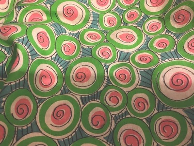 Moprimitivepast Antiguo Vintage Años 40 Algodón Verde Con Tela Rosa Edredones Moprim Foto 1 de 2