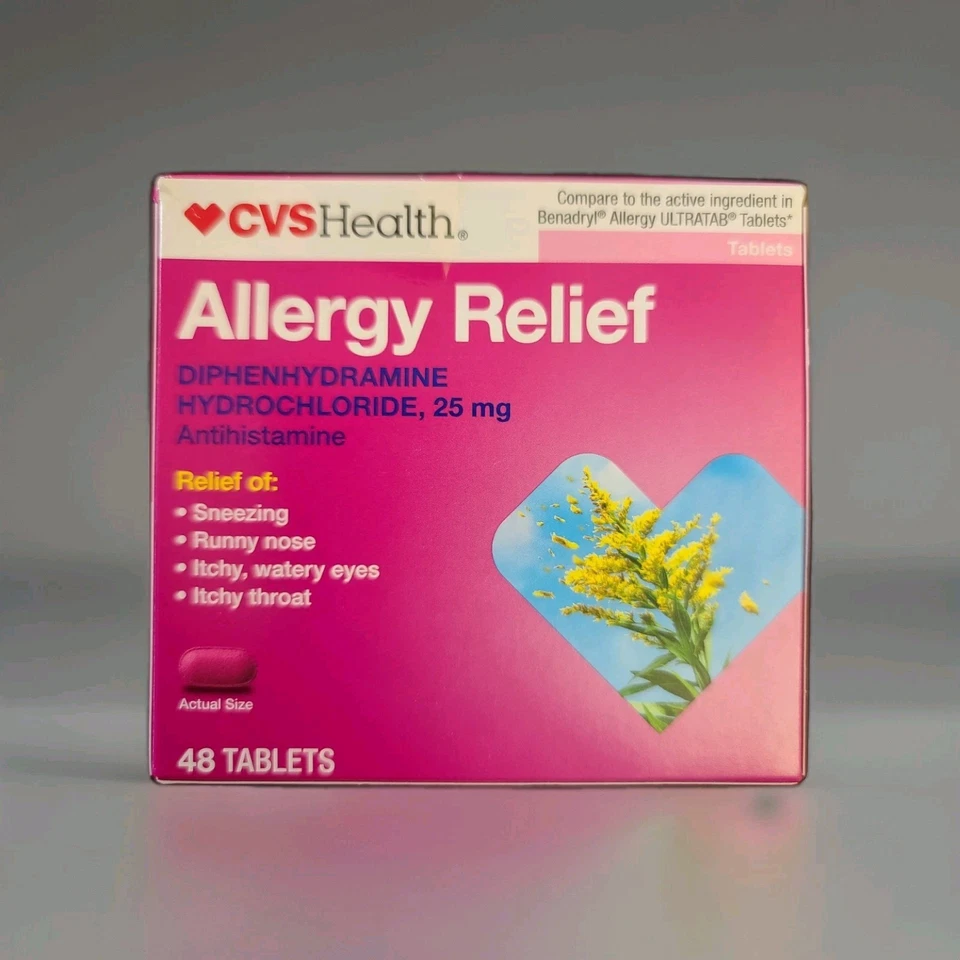 Allergy Relief CVS Health Diphenhydramine 48 Tablets