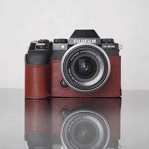 Genuine Real Leather Camera Bag Protective Case Cover Base For Fuji XS10 X-S10 - Picture 1 of 21