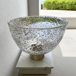 Large Glass & Brass Vase/Bowl - Picture 1 of 6