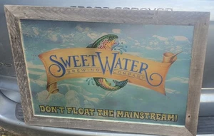 Large Framed Sweetwater Brewery Advertising Sign - Picture 1 of 2