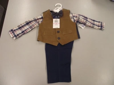 Izod Infant Boys 4-Piece Vest & Bow Tie Set 9M~NWT! - Изображение 1 из 3