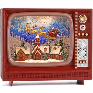 Christmas Snow Globes, Christmas Decorations Retro Style TV Lantern, Musical ... - Bild 1 von 7