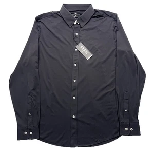 Rhone Commuter Long Sleeve Button Up Shirt Men's Large Black Classic Fit NWT - Picture 1 of 15