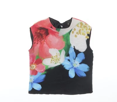 Ted Baker Women's Multicoloured Floral Blouse Size 12 - Image 1 of 4