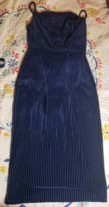 House of Harlow 1960 x Revolve Dress Womens Small Blue Velvet Bodycon Date  - Picture 1 of 13