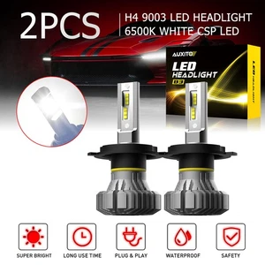 AUXITO 6500K Xenon White LED H4 Headlight Bulbs HI/LO 5 Brighter 40000LM Beam - Picture 1 of 11