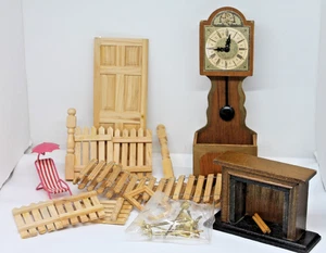 MUEBLES PARA CASA DE MUÑECAS Varios Piezas, chimenea, reloj de abuelo, esgrima y más - Imagen 1 de 8