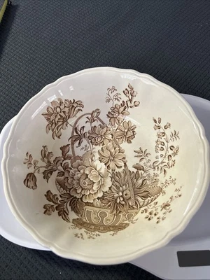 "Vajilla Alfred Meakin marrón transferware Charlotte Bowl 9 1/4""" Foto 1 de 4