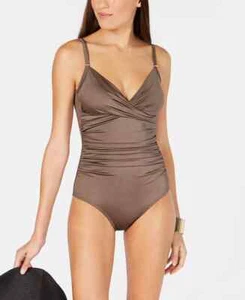 Calvin Klein Twist-Front Tummy-Control One-Piece Swimsuit - Picture 1 of 1