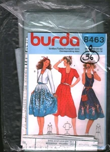 8463 Vintage Burda SEWING Pattern Misses Jacket Dress 8 - 16 OOP Sew 1980s Sew - Picture 1 of 1