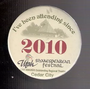 2010 Utah Shakespearean Festival 2,25 Zoll Pinback Button - Bild 1 von 1