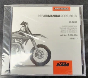 KTM 2009-2018 65 SX XC REPAIR MANUAL CD UNOPENED - Picture 1 of 2